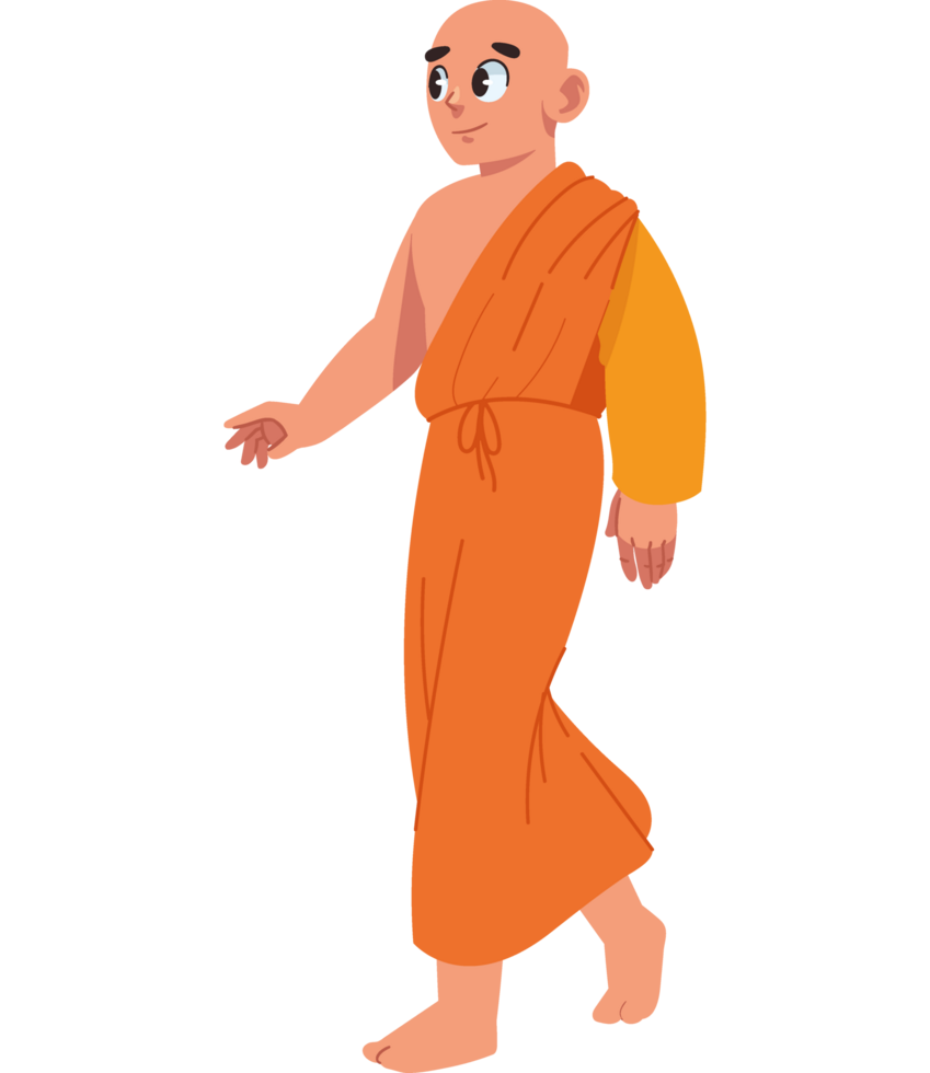 buddhist man portrait isolated design png