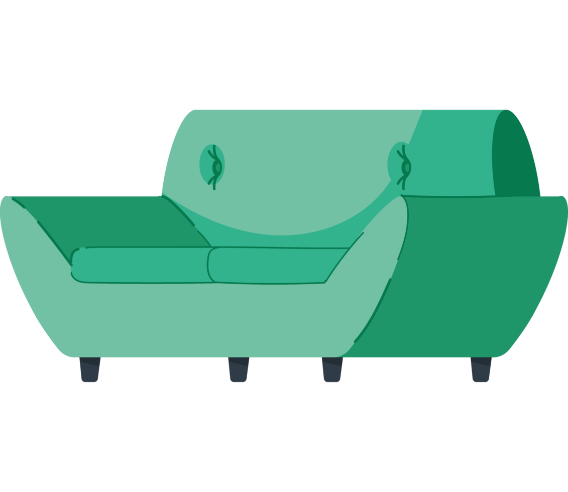 green sofa home item isolated png
