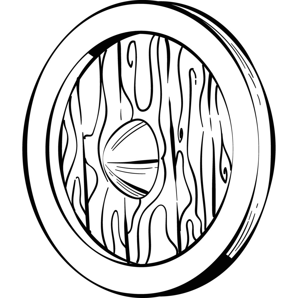 medieval shield for battle sketch isolated png