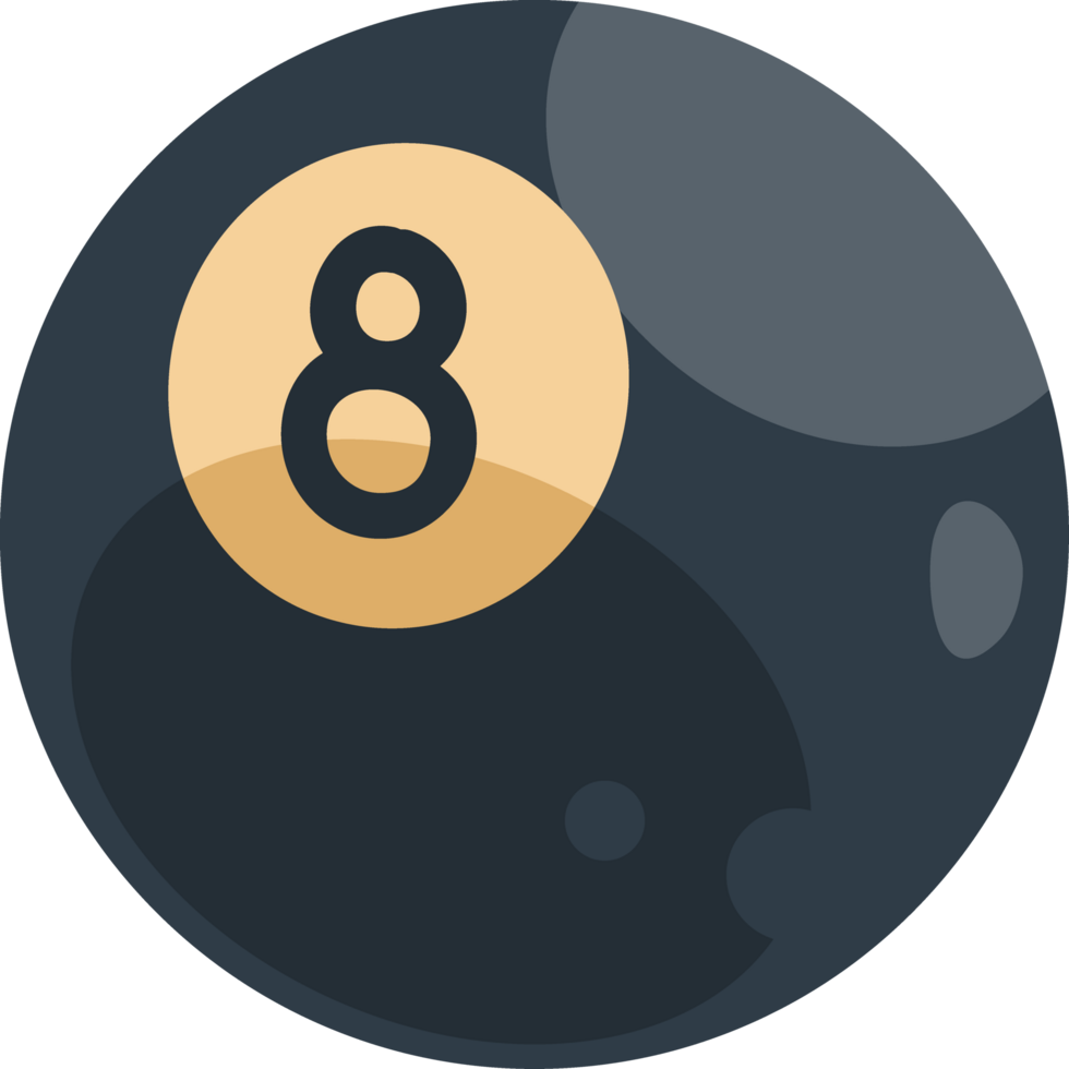 billiard eight ball sports item isolated png