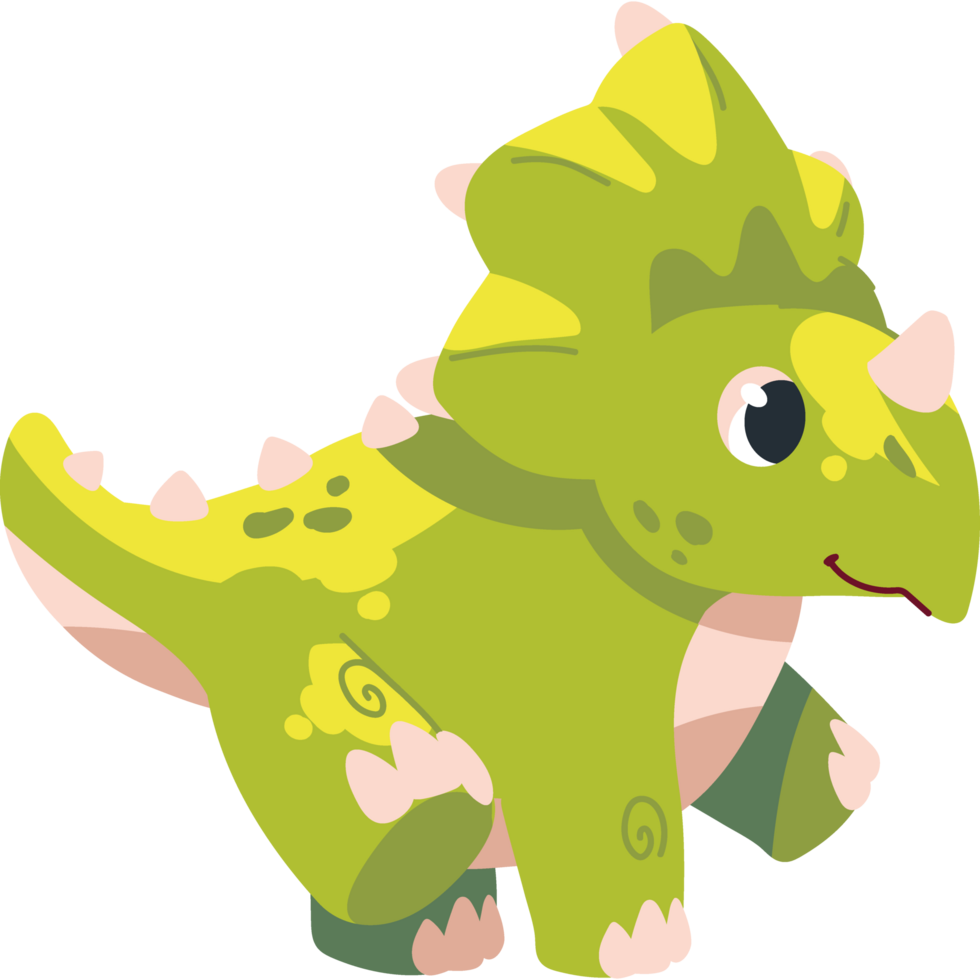 dinosaur green color design isolated png