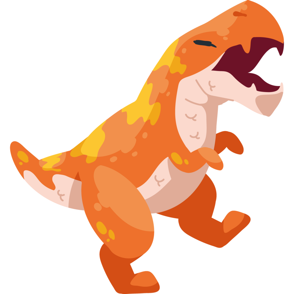 cute raptor dinosaur design isolated png