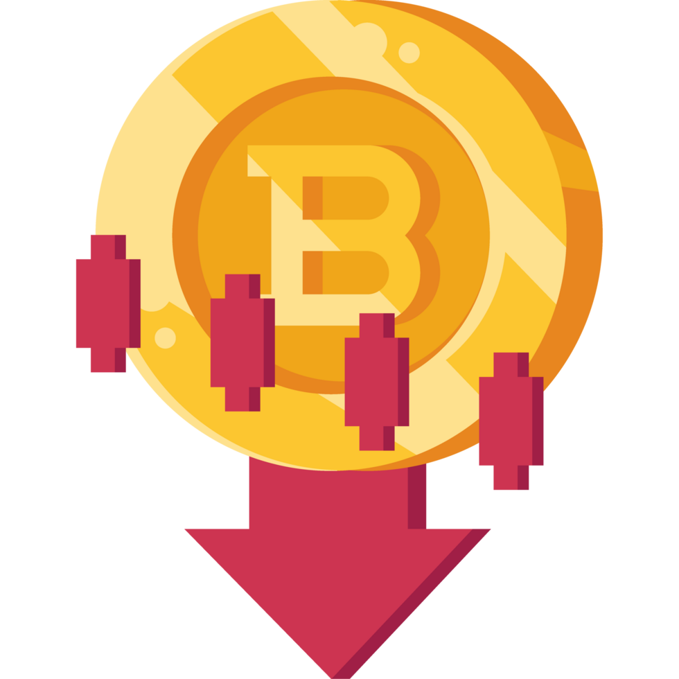 low price of bitcoin icon isolated png