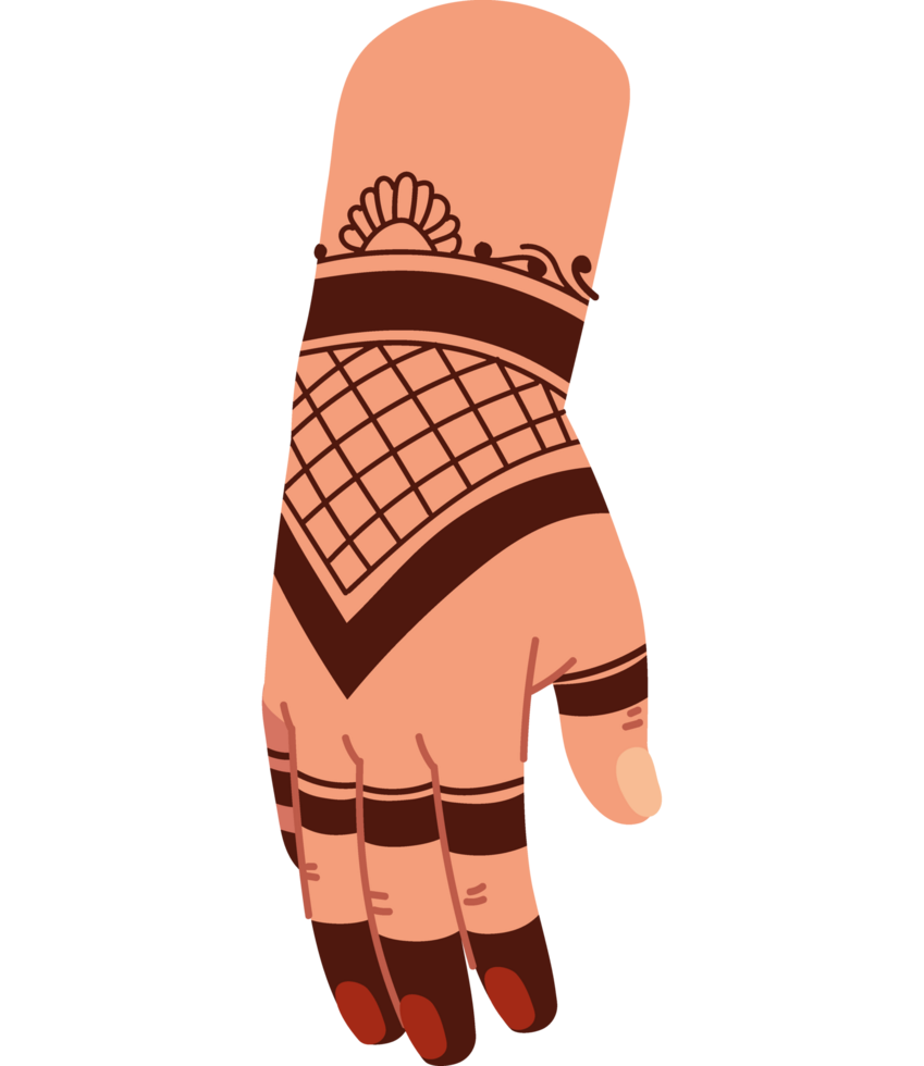 indian henna tattoo decoration isolated icon png