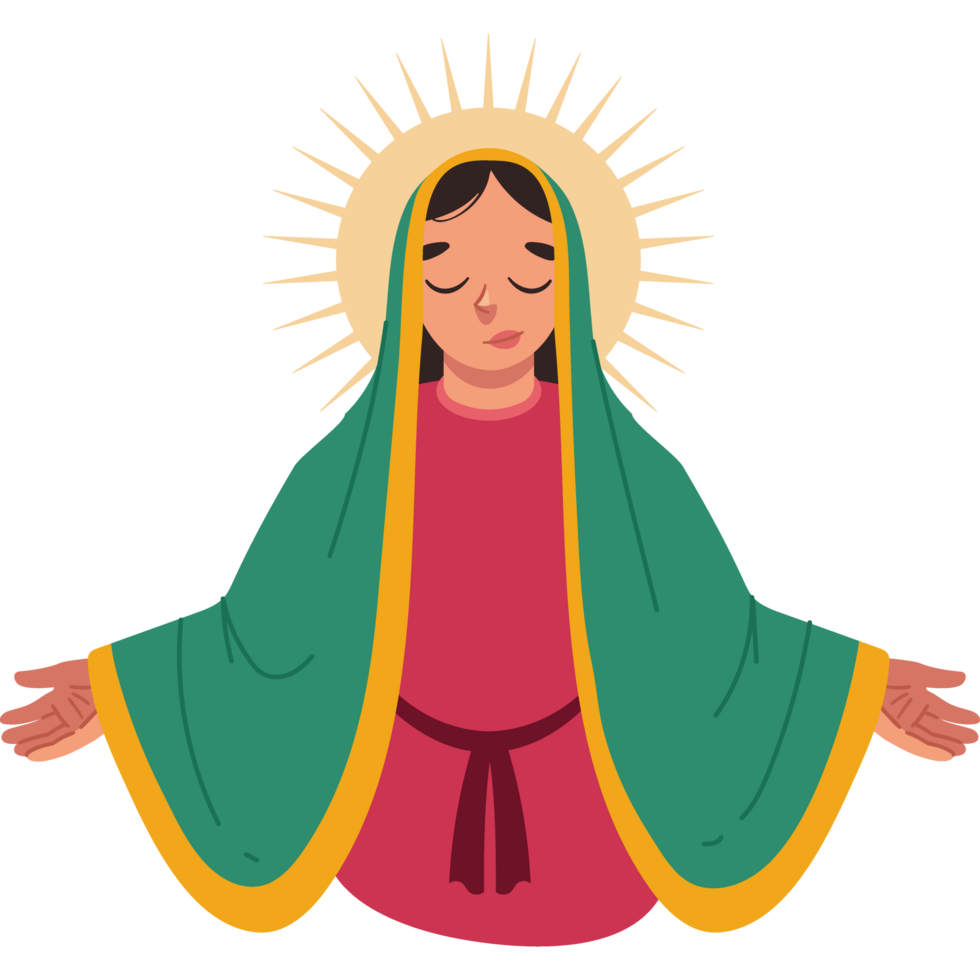 virgin of guadalupe character isolated png
