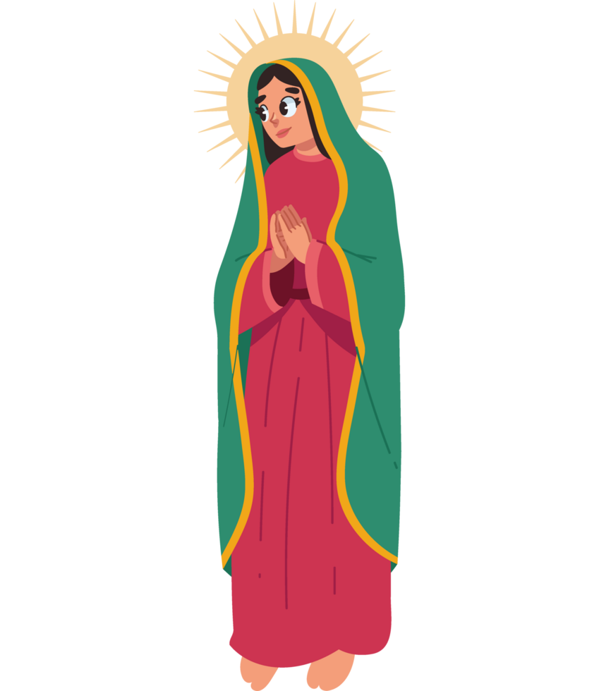 virgin of guadalupe isolated desing png
