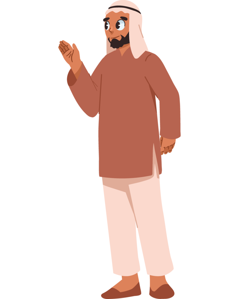 bedouin man with headscarf isolated png