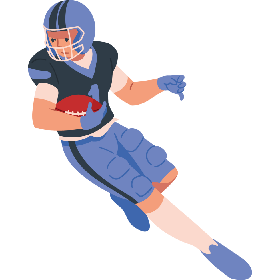 american football player with ball png