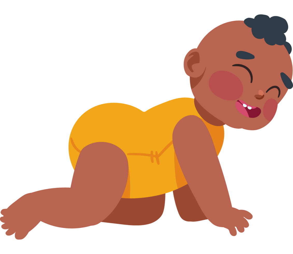 afro baby character isolated design png