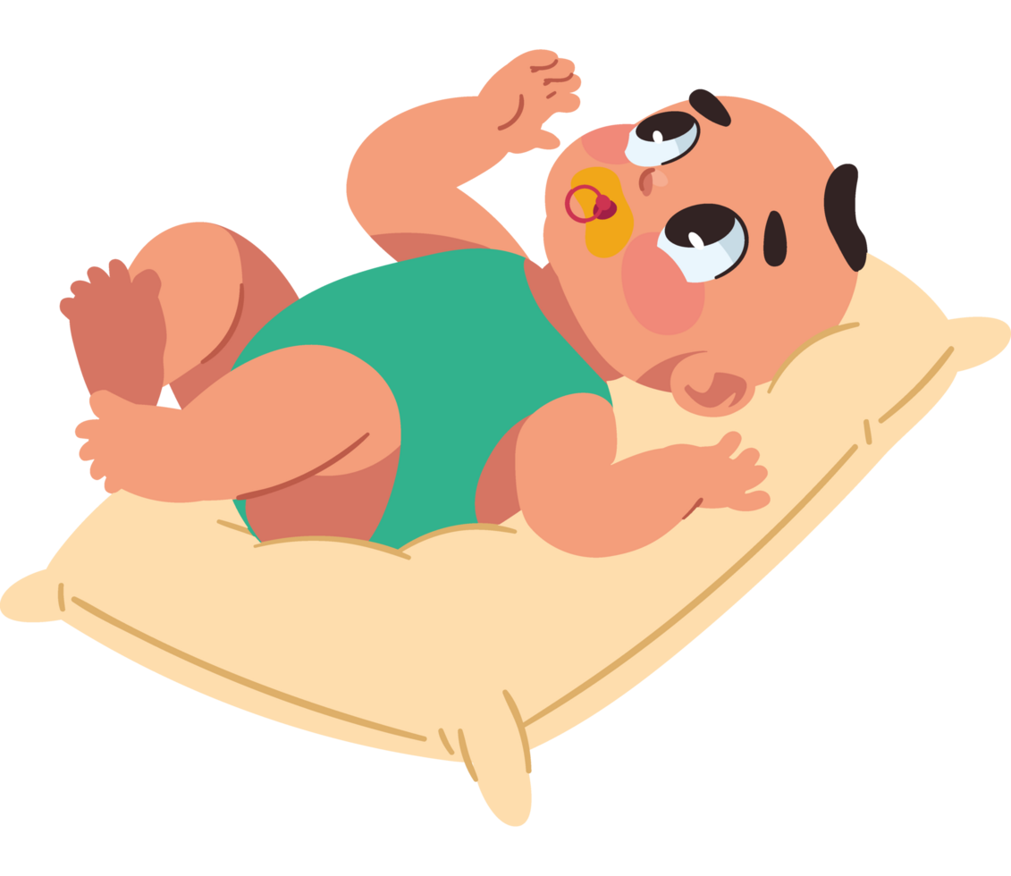 baby boy in pillow isolated png