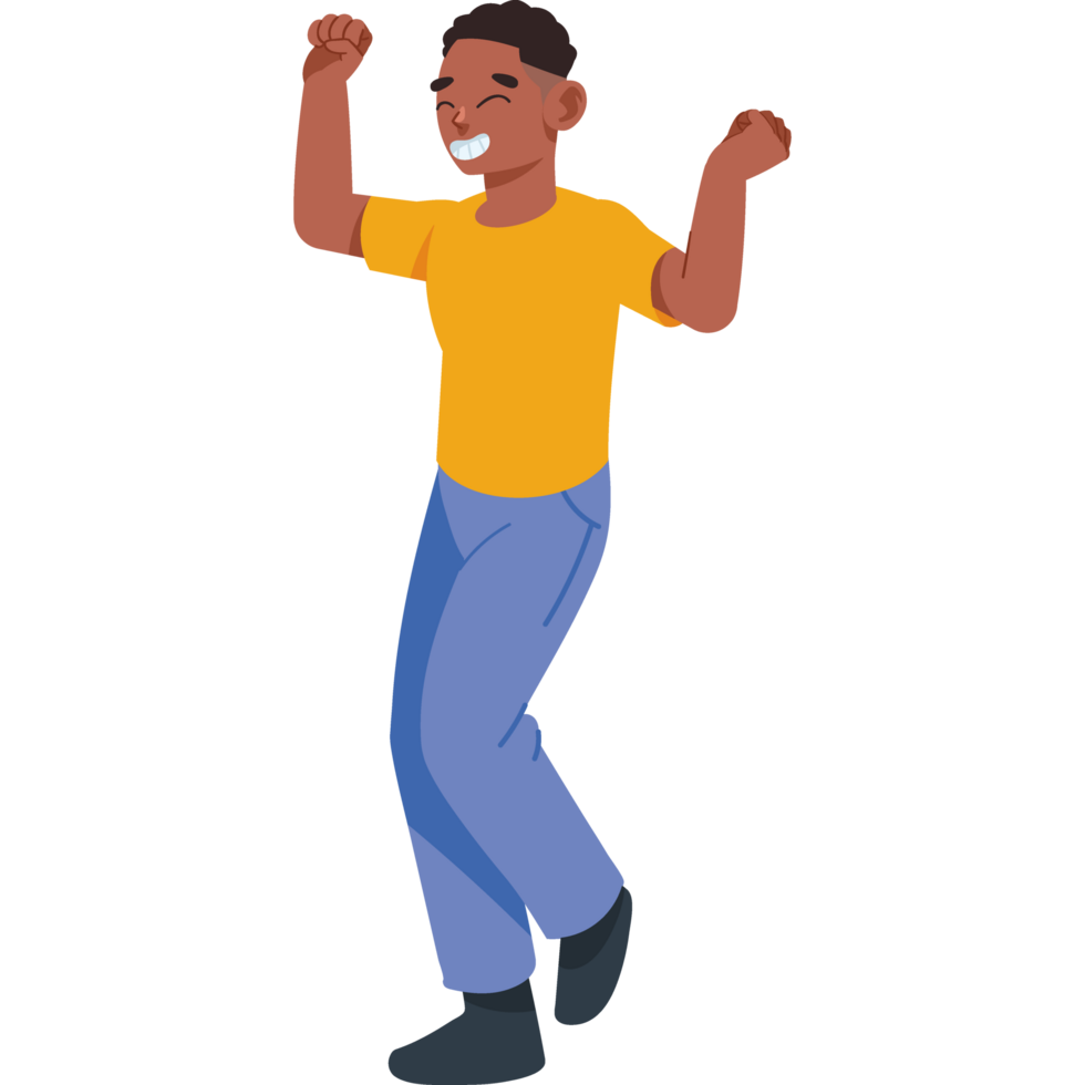 dancing afro man isolated icon png