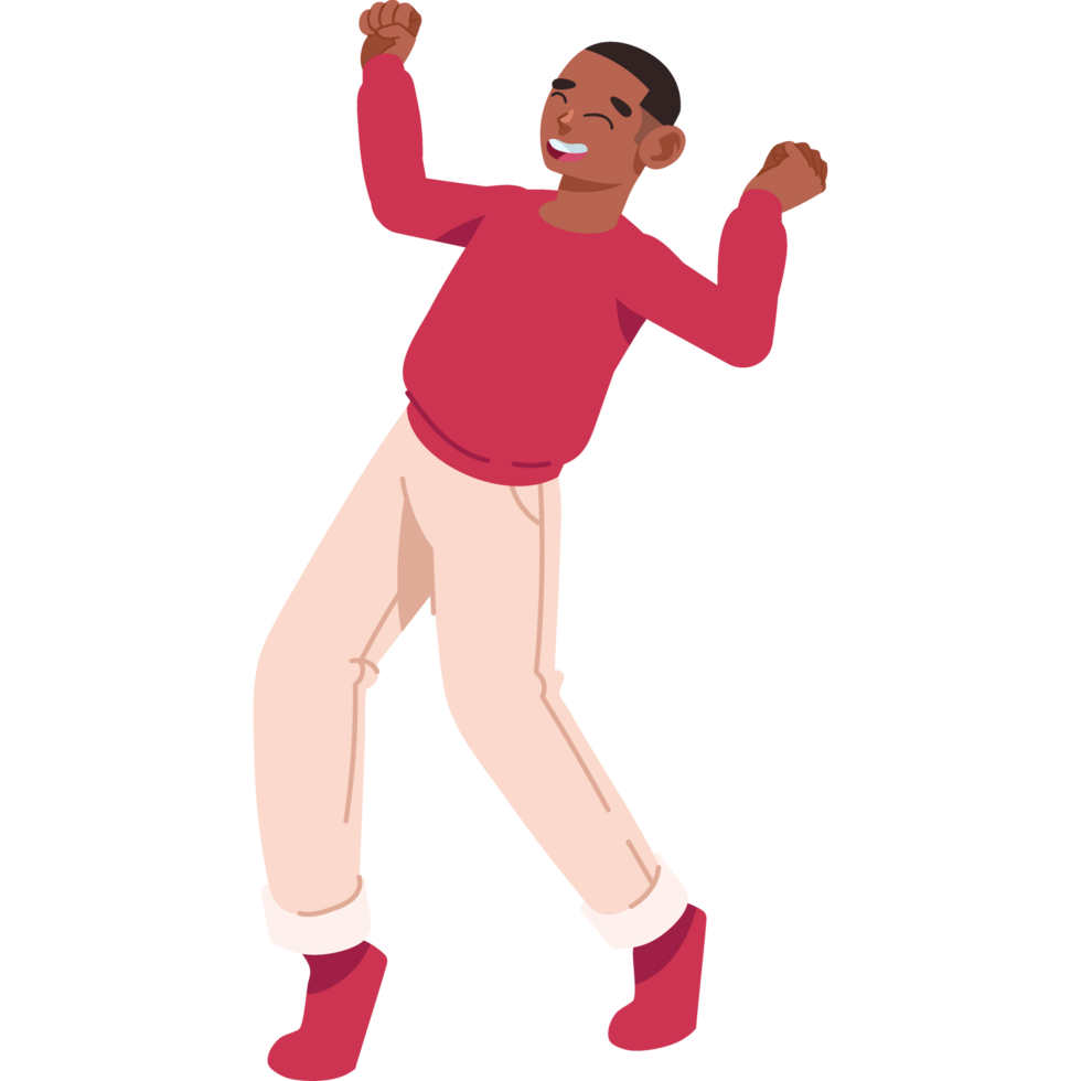 dancing funny man isolated icon png