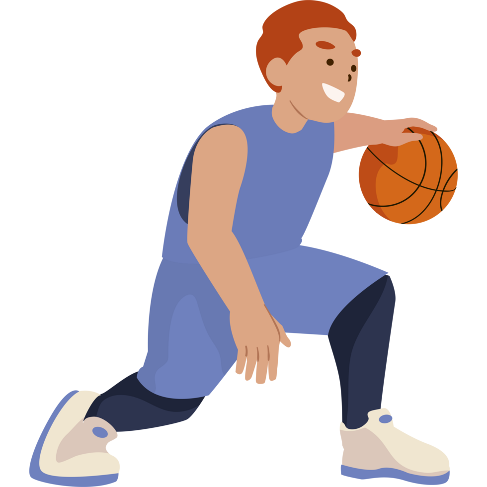 kid playing basketball isolated desing png