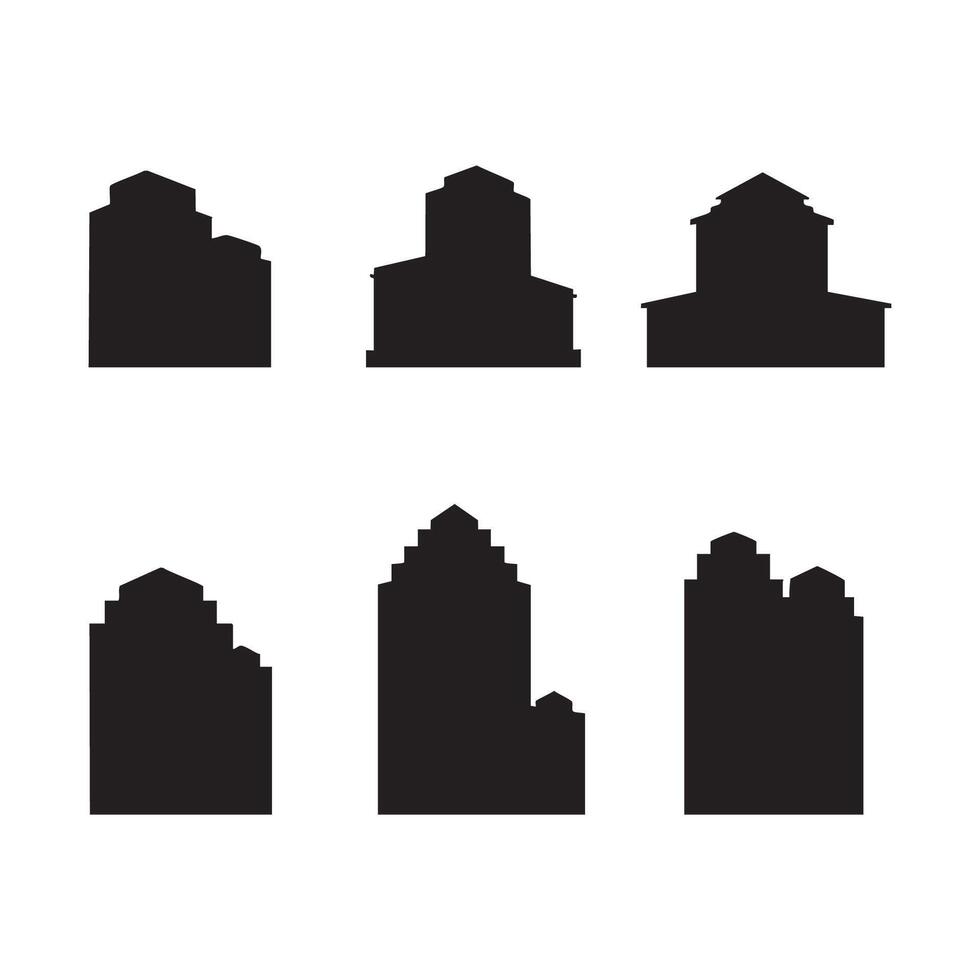 Building shadows set against a white background vector