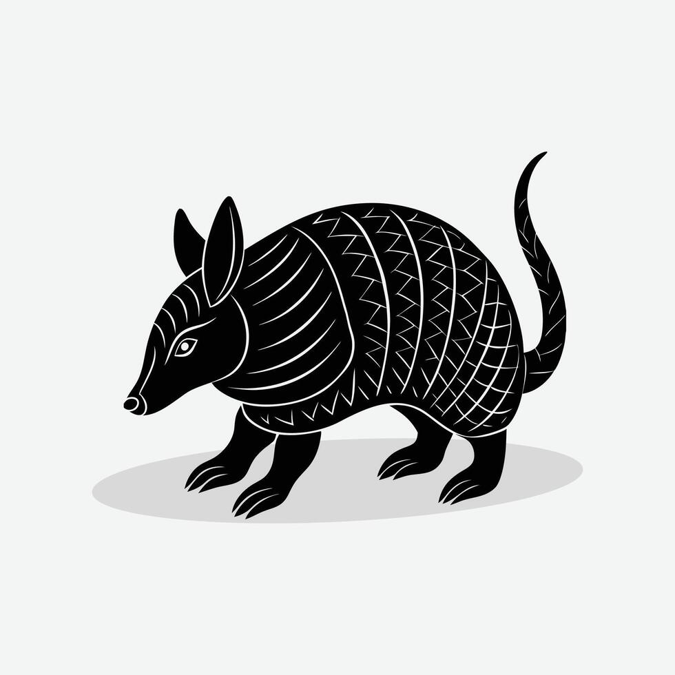 an armadillo in a stylized design vector