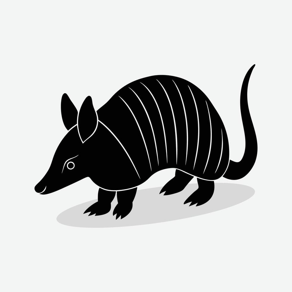 an armadillo on a white background vector