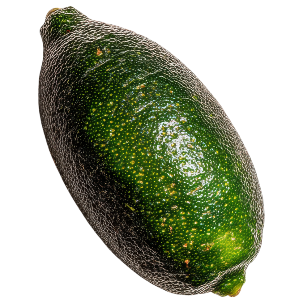 Fresh green avocado with smooth skin and vibrant color isolated on transparency background png