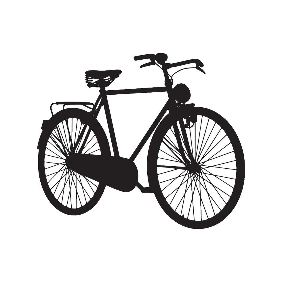 Bicycle Silhouette Illustration Template vector