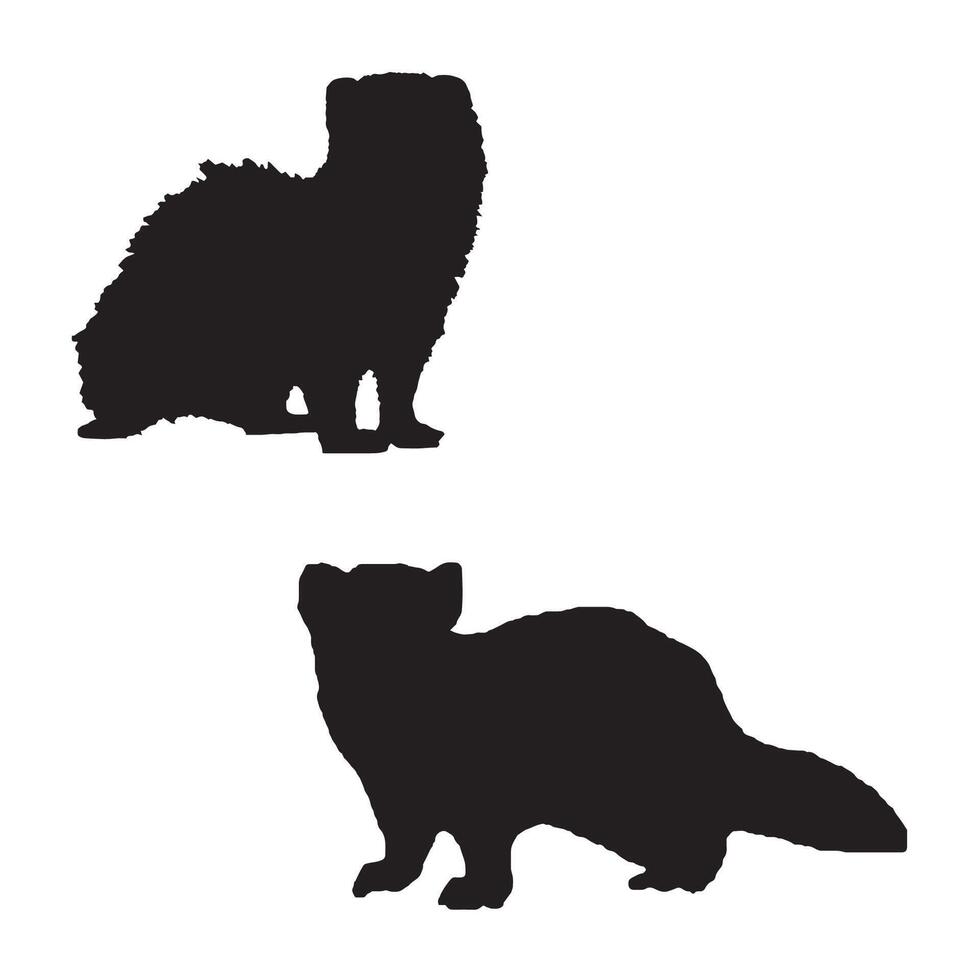 Ferret Silhouette Art Animal vector