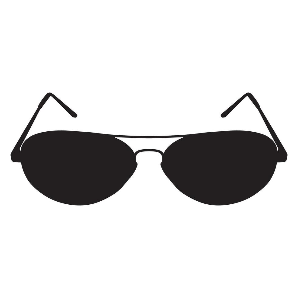 Pair of Sunglasses Silhouette Art Template vector