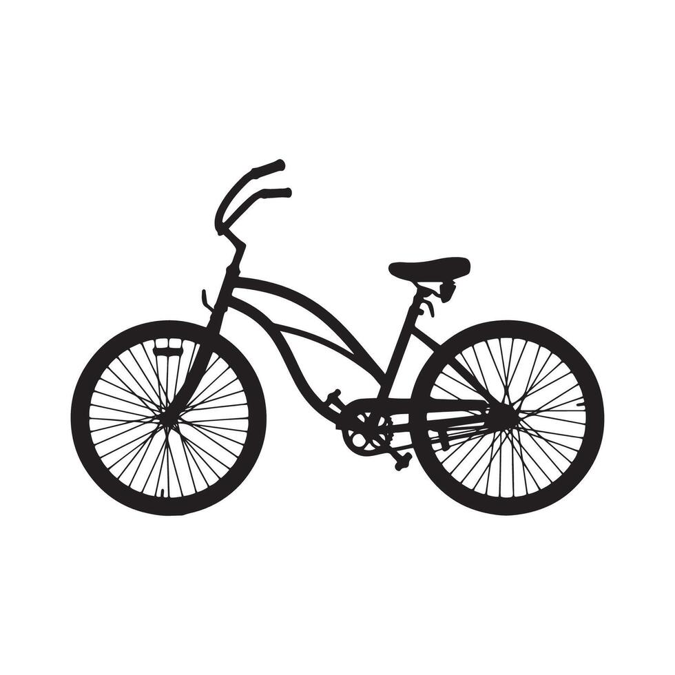 Bicycle Art Silhouette Illustration Art Template vector