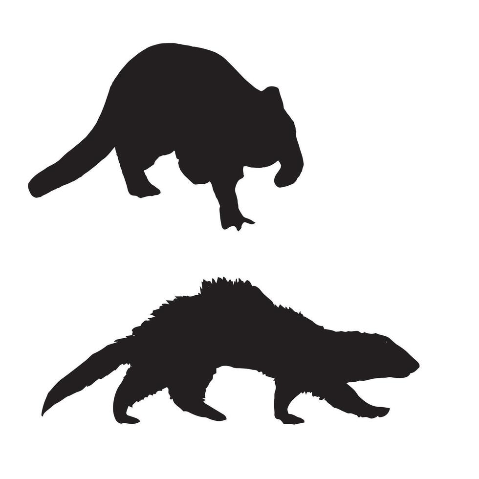 Ferret Silhouette Art vector