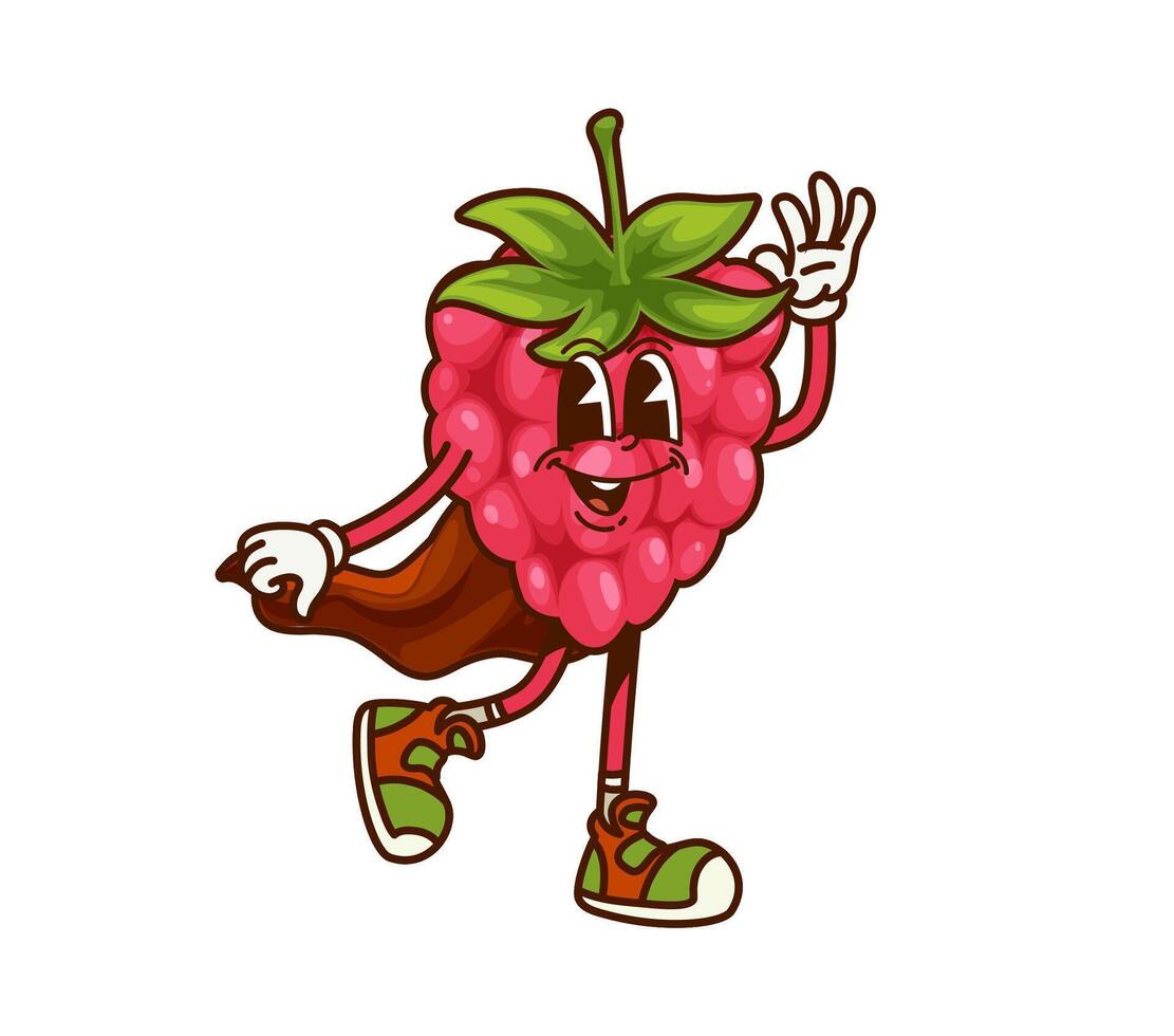 Groovy raspberry berry pirate corsair character vector