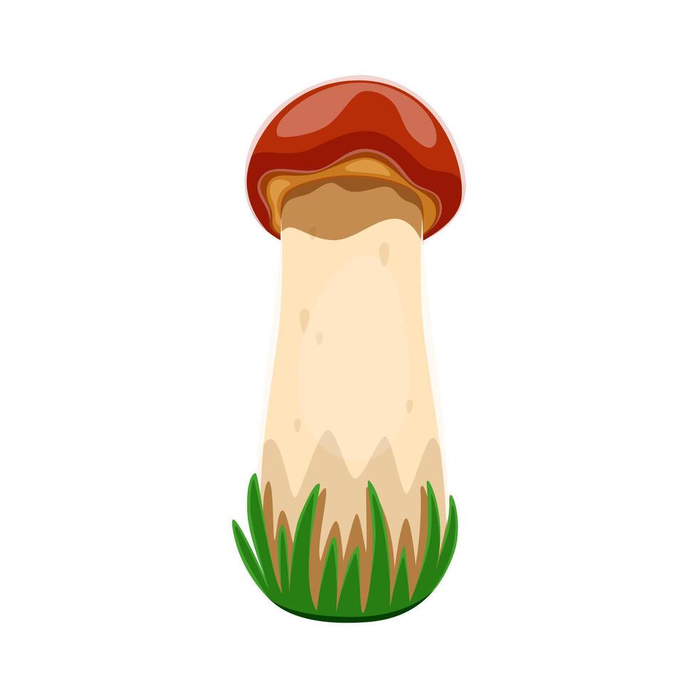 Autumn farming font typeset mushroom letter I vector