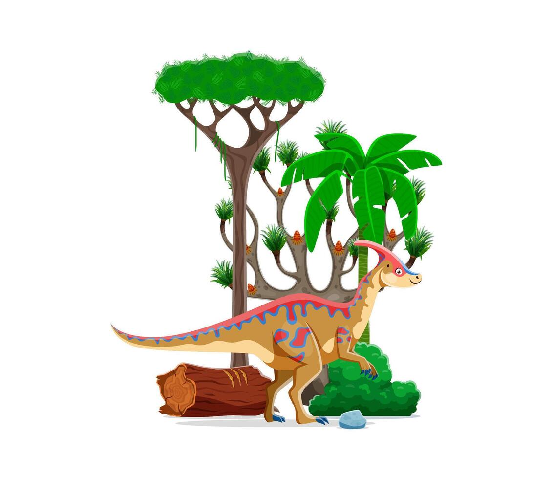 Parasaurolophus dinosaur character vector