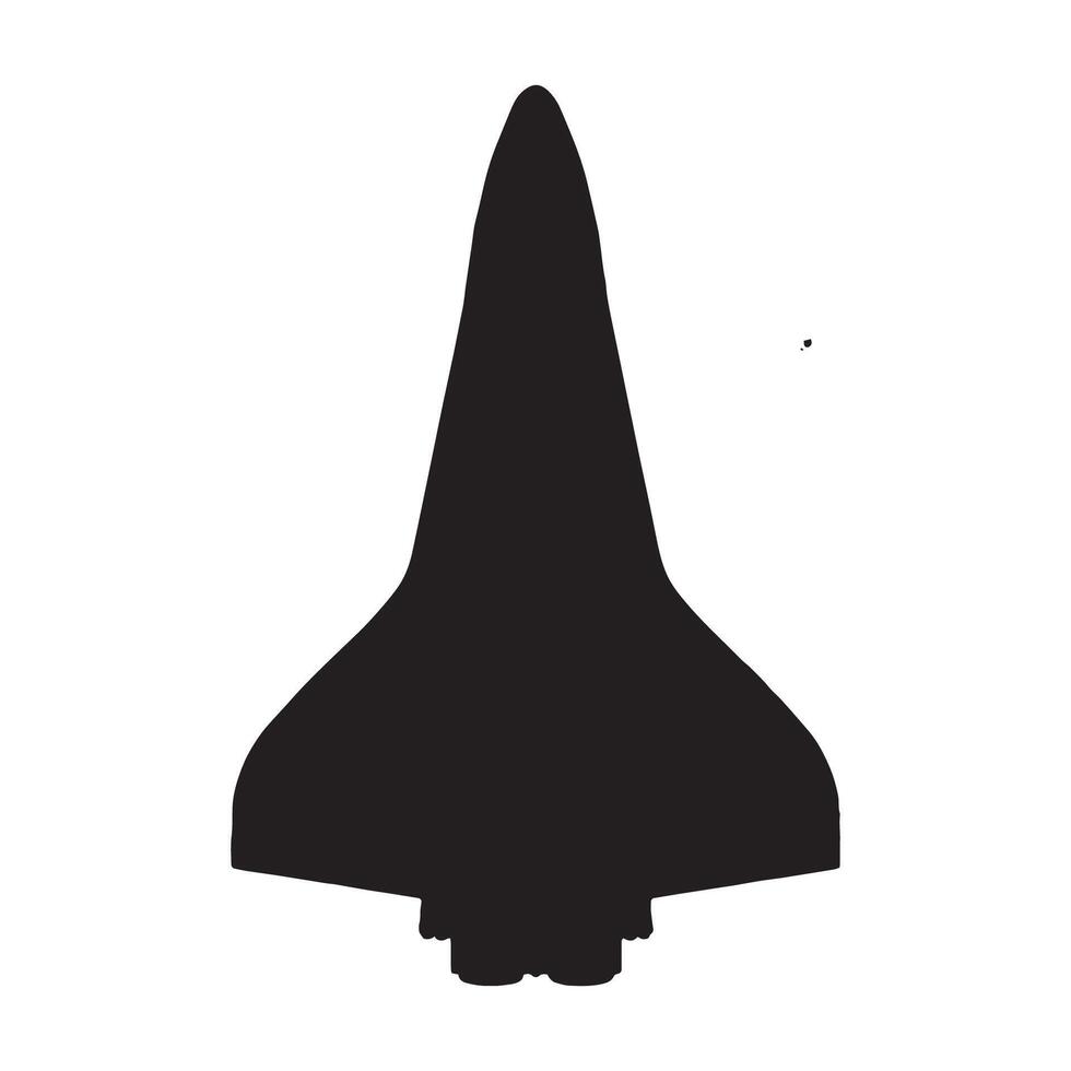 A black and white silhouette of a fighter jet vector