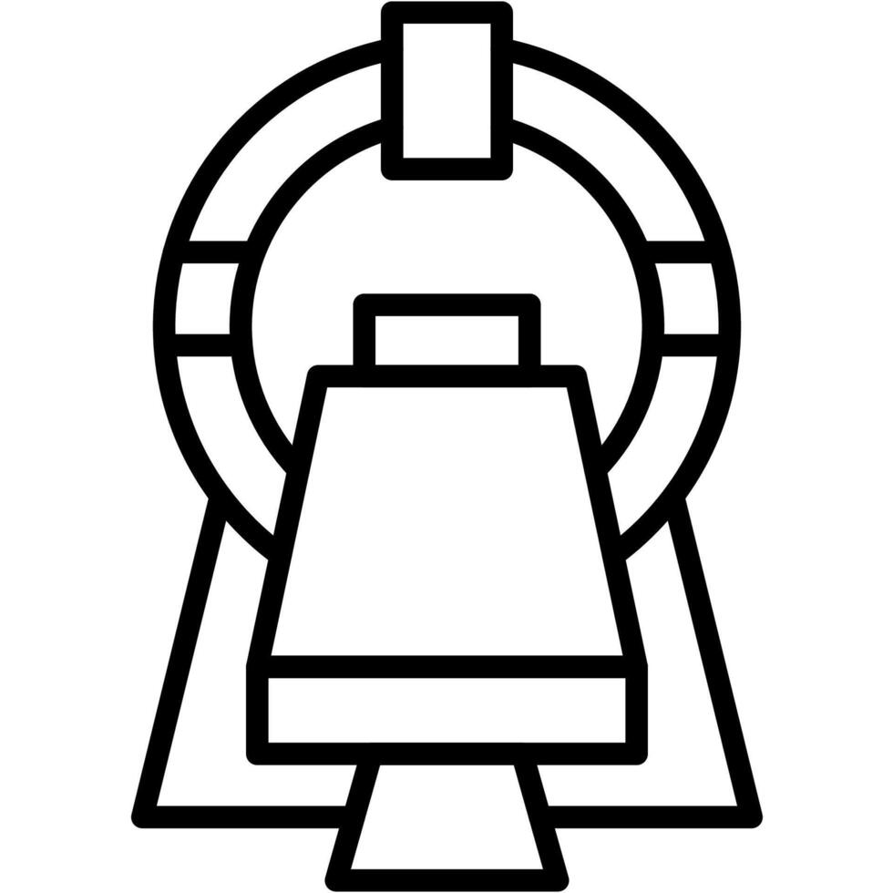 CT Scan Technology outline style vector
