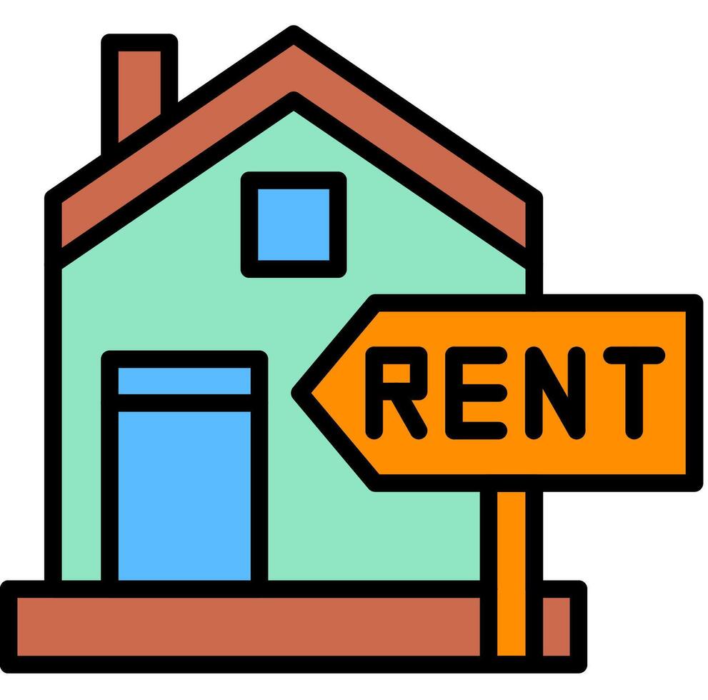 illustration of For Rent Notice vector