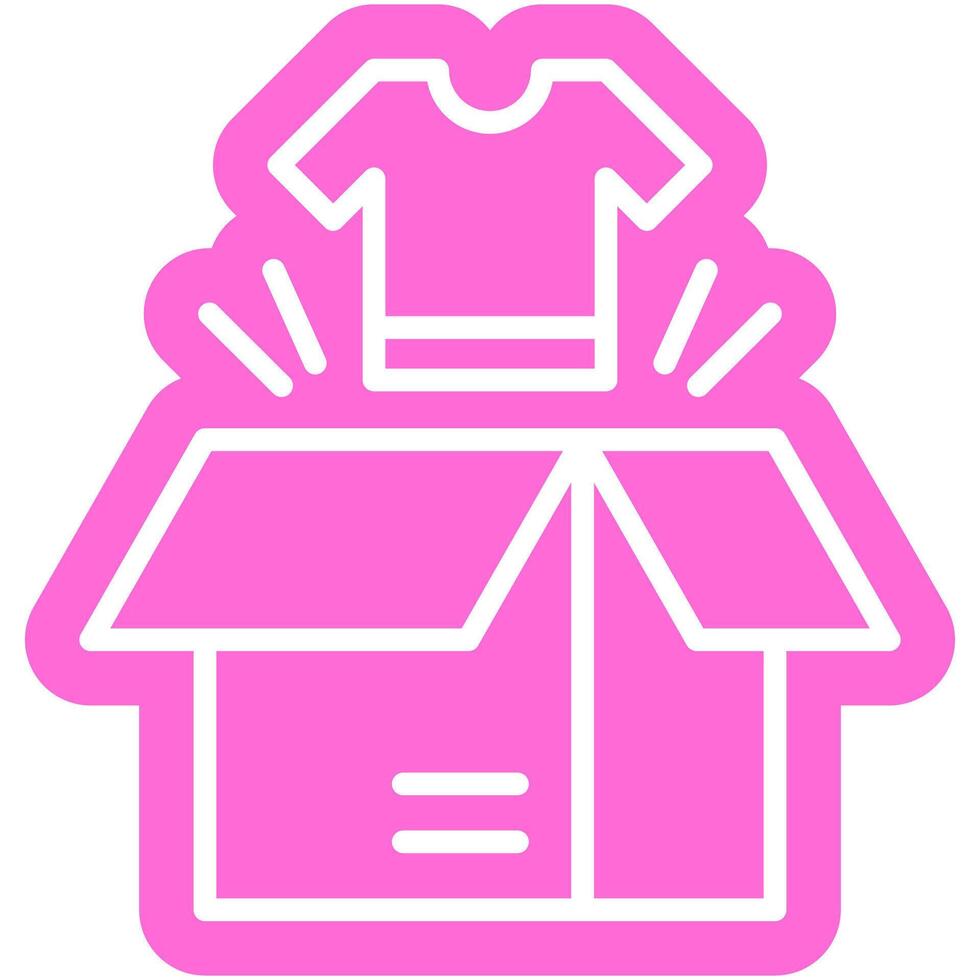 open package outline colour style vector