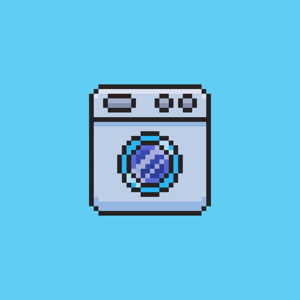 Pixel art a washing machine game asset design vector