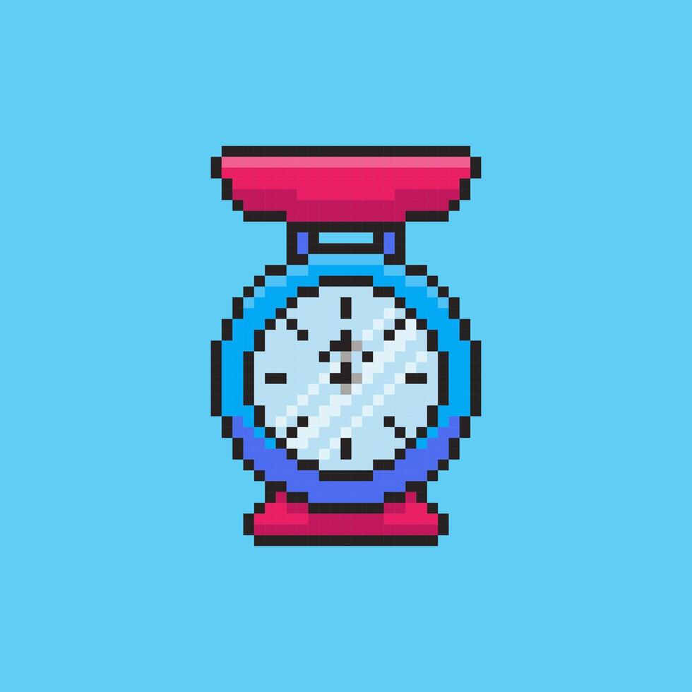 Pixel art Kitchen Scale game asset design vector