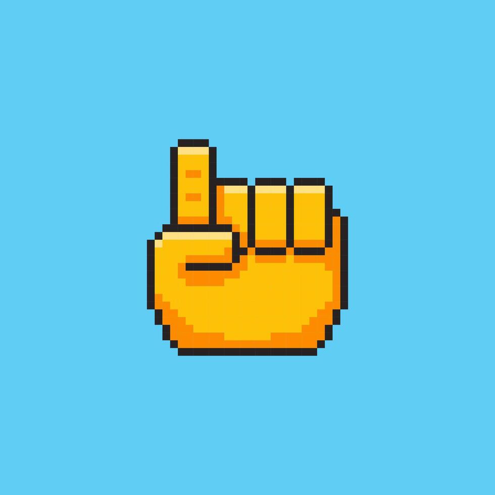 Pixel art Hand Gesture Emoji game asset design vector