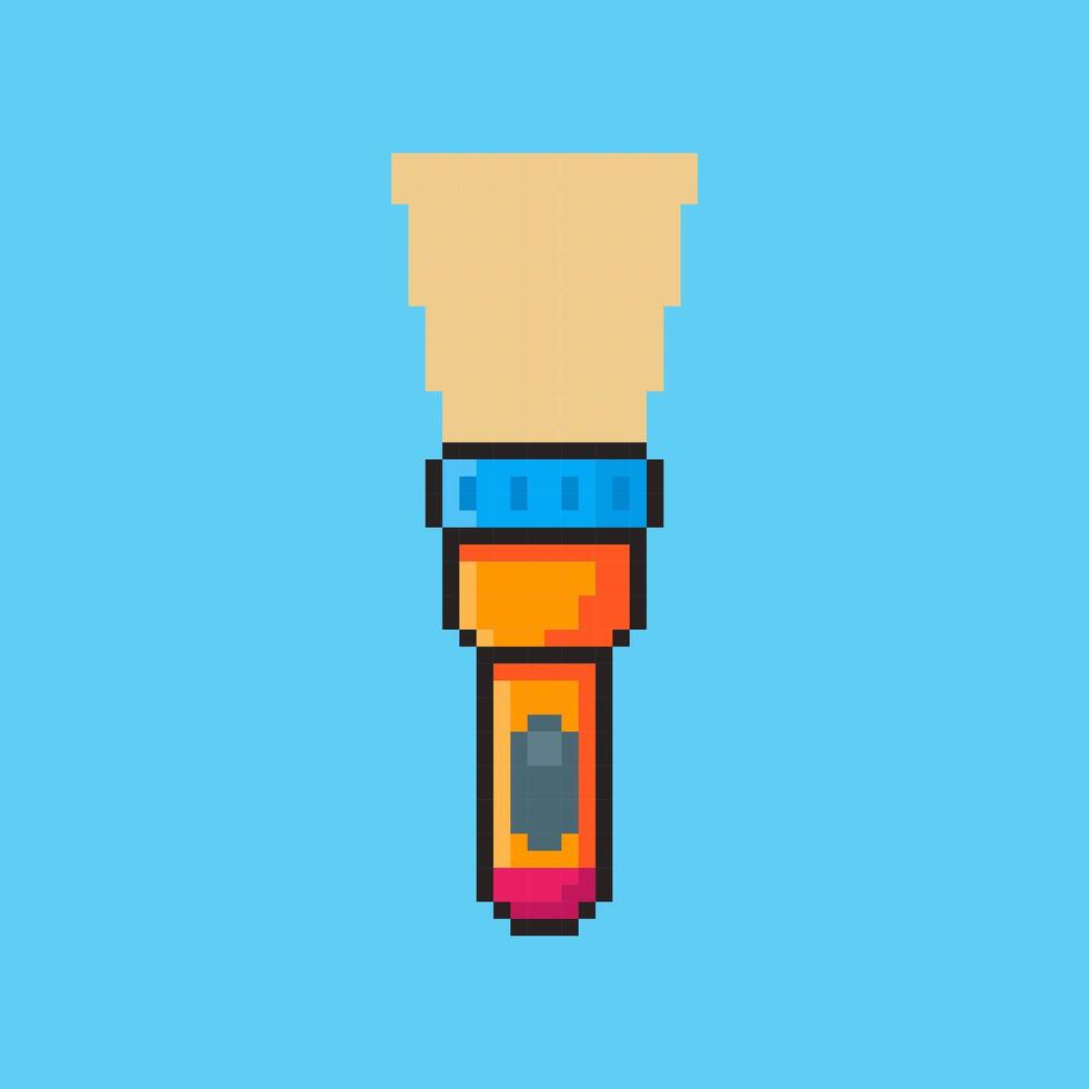 Pixel art Flashlight game asset design vector