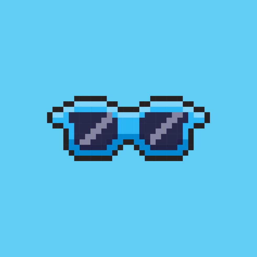 Pixel art Sunglasses game asset design vector