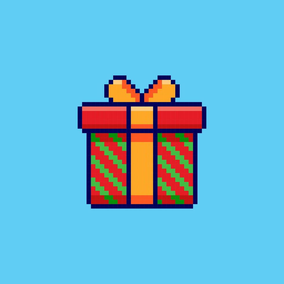 Pixel art a Gift game asset design vector