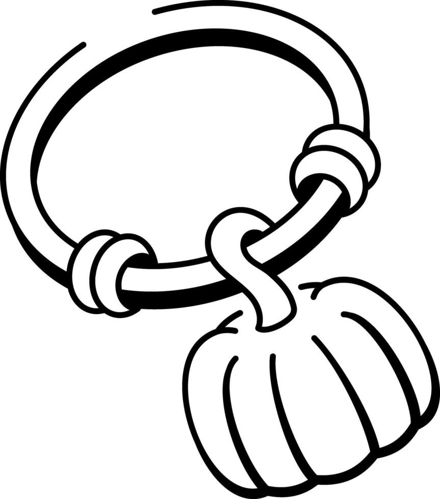 Hand drawn style icon of pumpkin charm vector