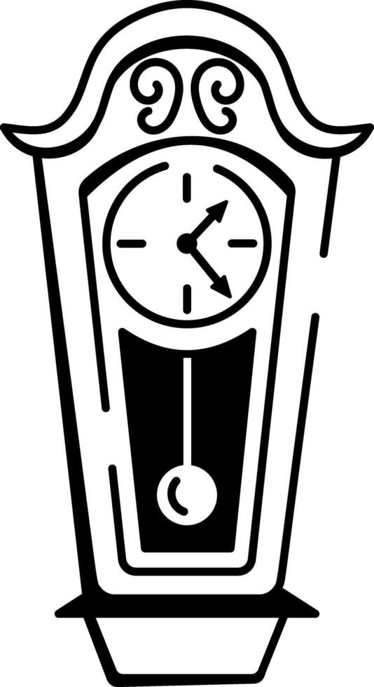 Hand drawn style icon of clock striking vector