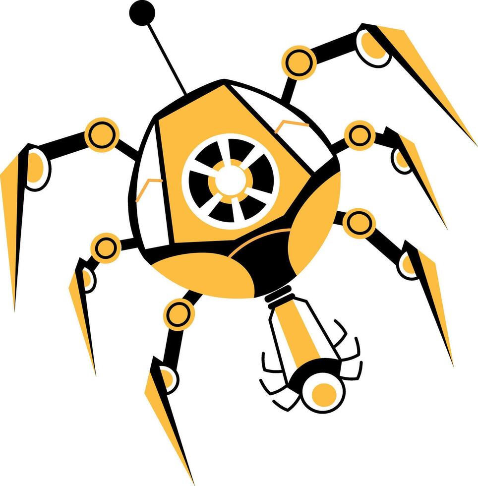A hand drawn illustration of a nanobot vector