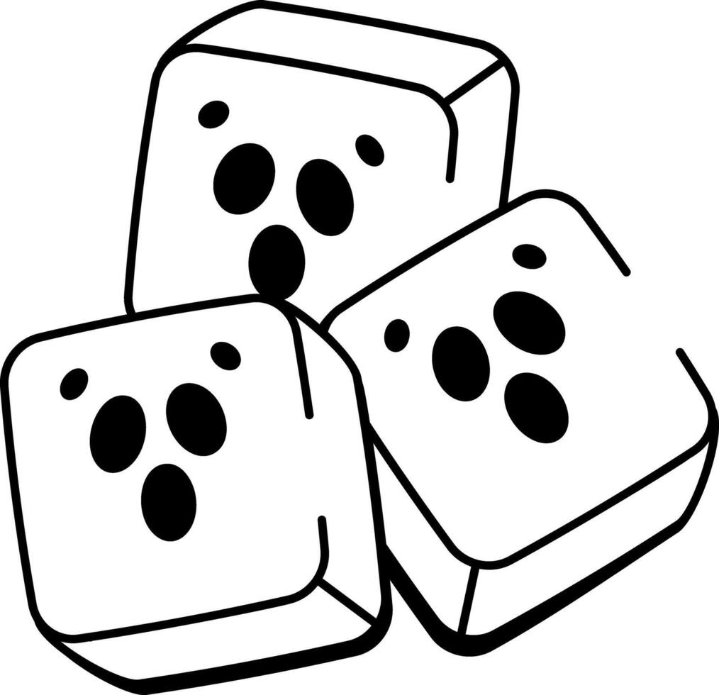 A doodle style icon of ghost marshmallows vector