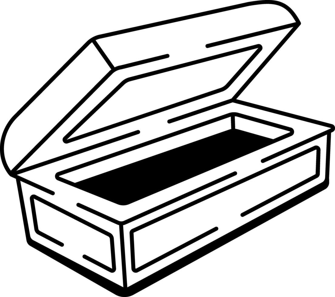 A sketchy style icon of casket vector