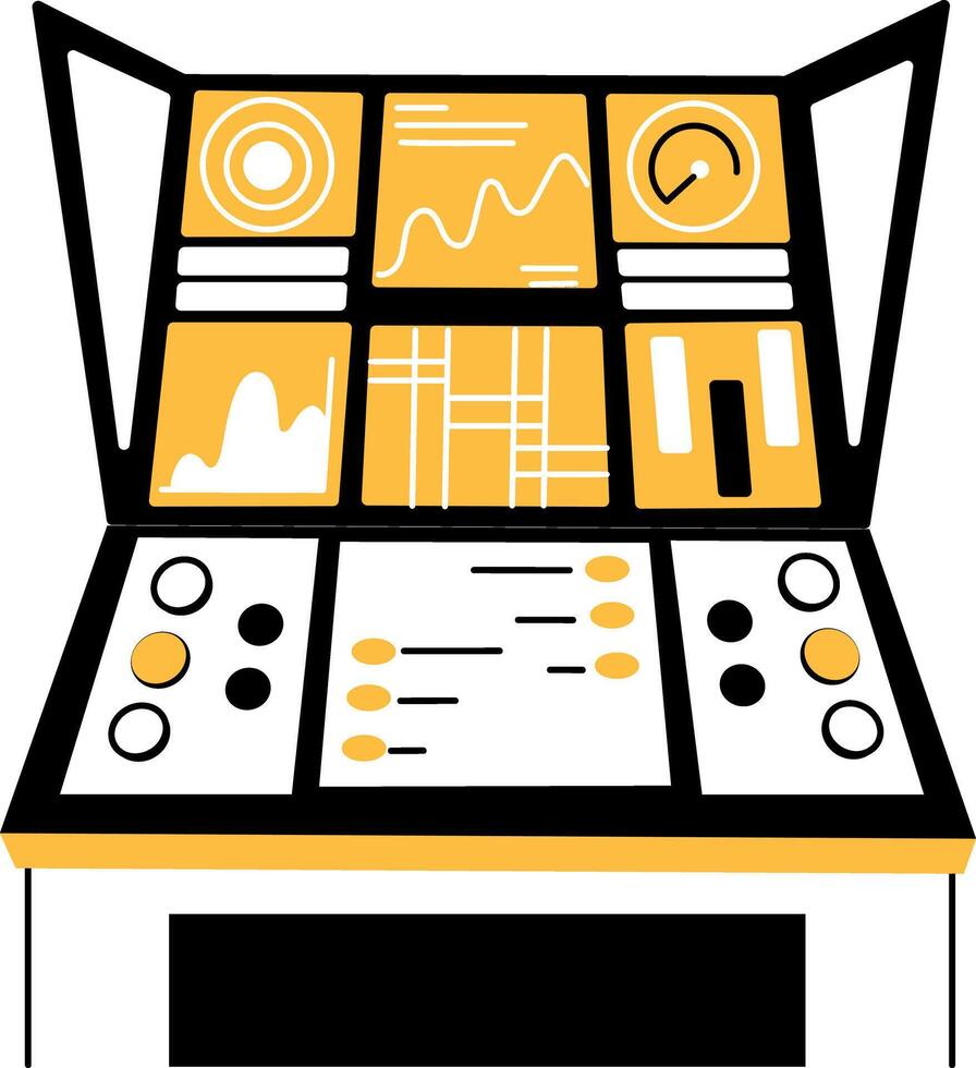 A hand drawn illustration of a supercomputer vector