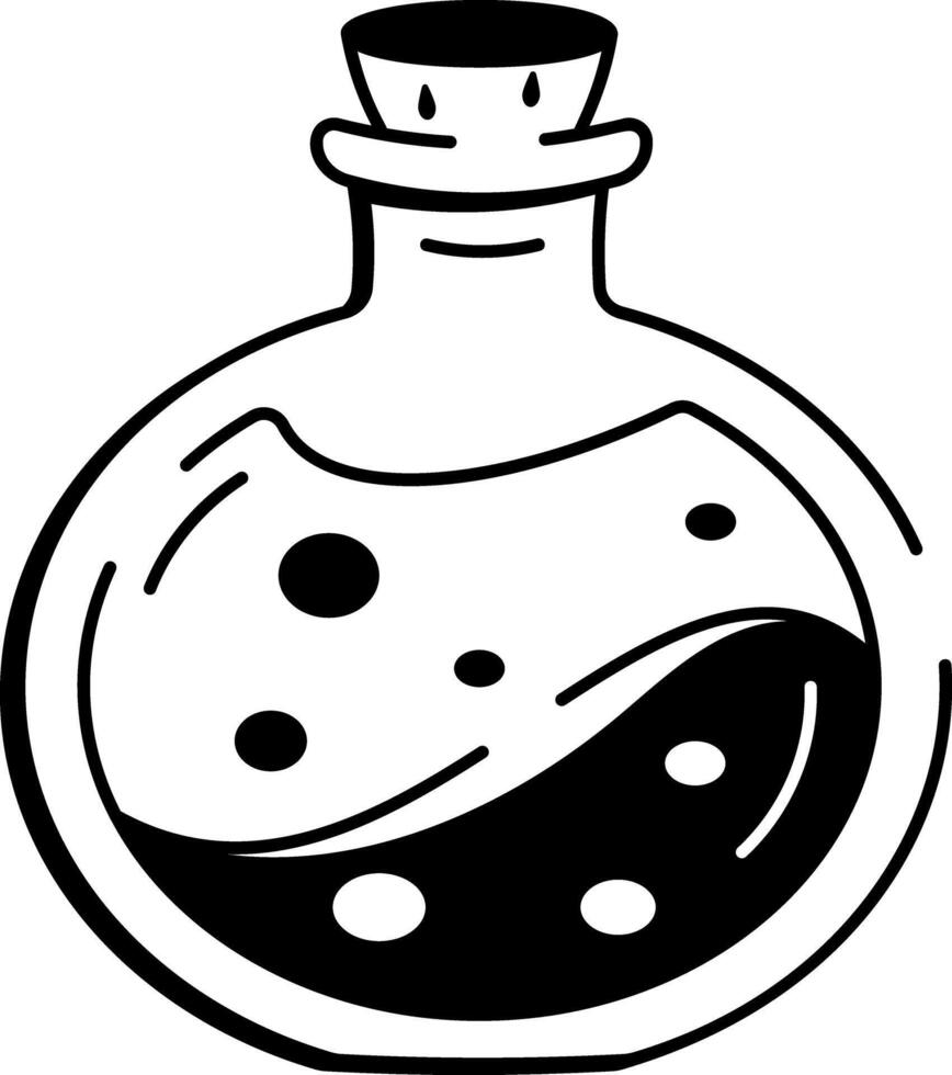 A doodle style icon of potion vector