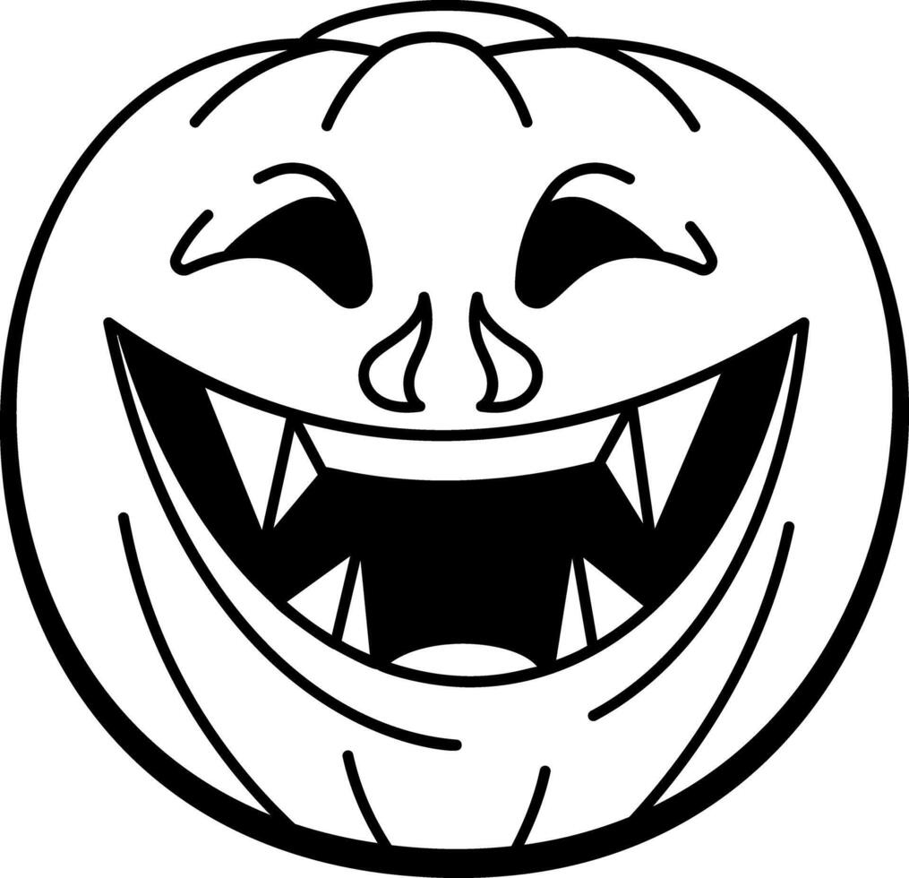 Hand drawn style icon of spooky laugh vector