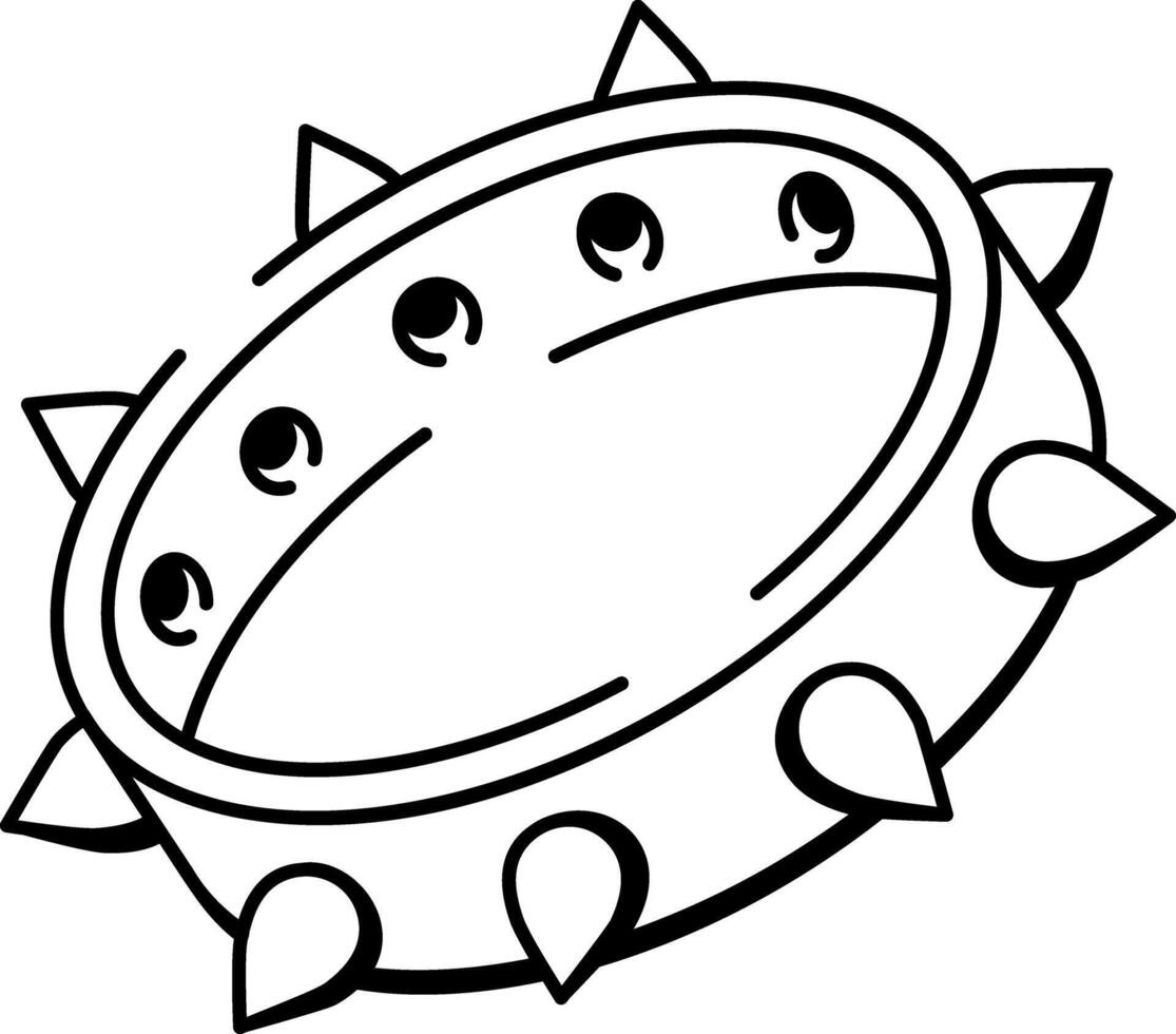 A doodle style icon of spiked choker vector