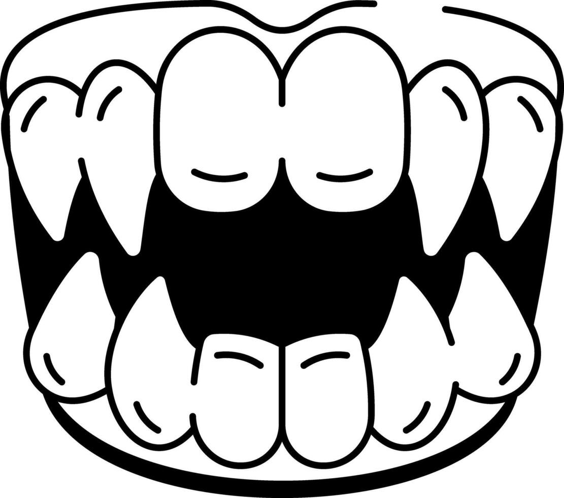 Hand drawn style icon of vampire fangs vector