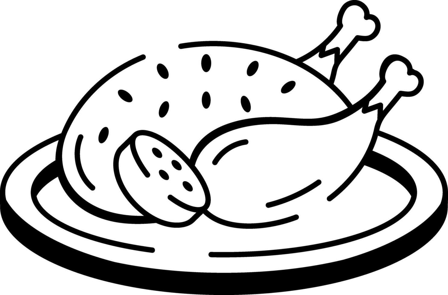 A hand drawn style icon of thanksgiving vector